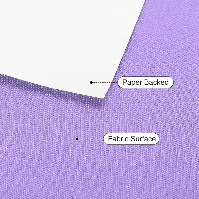 PATIKIL Book Binding Cloth, 51 x 11 Inches Book Cloth for Binding Repairing Fabric Surface Paper Backed Bookbinding Supplies, Light Purple