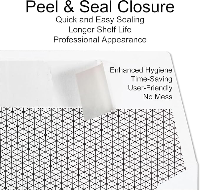 500 Envelopes #10 Custom Printed Regular Self-Seal Security Envelopes, Text and Logo Customization, Size 4 1/8 x 9 1/2 Inches, White, 24lb