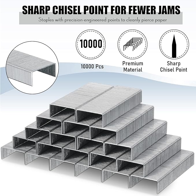 Yahenda 18 Pieces Staplers Bulk with Staples 20 Sheet Capacity Black Compact Desktop Heavy Duty Stapler for Desk Office School