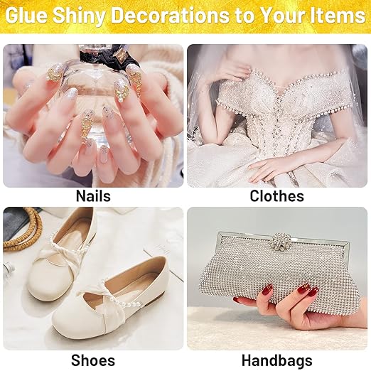 B7000 Jewelry Metal Glue with Precision Tips, Upgrade Clear B-7000 Glues Paste Transparent Liquid Fusion Fabric Glue for Phone Repair, Glass, Wooden, Rhinestone Jewelry Crafts, DIY Tumblers (4 x15ML)