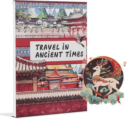 Snycler Ancient Times Theme Sticker Scrapbooking Supplies for Junk Journal, 20 Sheets PET Stickers - Vintage Journaling Stickers, Ephemera Sticker Book Pre Cut, Planner, Junk Journal Supplies