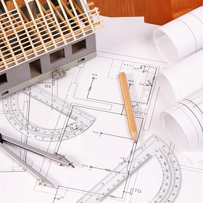 Zonon 100 Pieces Plastic Protractors Bulk Classroom Clear Math Protractors 180 Degrees 6 Inch for Geometry Student, Angle Measurement, Students Back to School Supplies Office Supplies