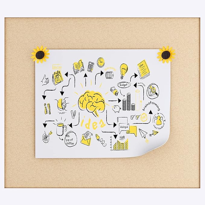 50 Pcs Animal Push Pins, DANUDON Bee Pushpins Sunflower Thumbtacks Decorative Bumble Bee Shaped Floret Thumb Tacks Decorations for Photo Wall Memo Cork Board Bulletin Board Map with Box