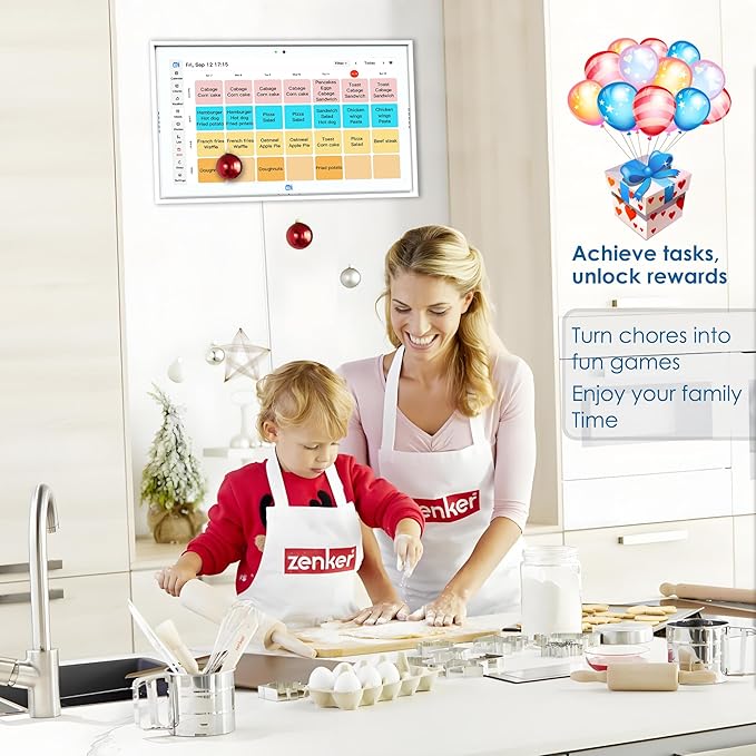 USIN 15.6 inch Digital Calendar with 1080P FHD Touch Screen, Home Organizor, Family Chore Charts and Meal Planner, Video/Audio Calling, Desk and Wall Mounted, Electronic Calendar