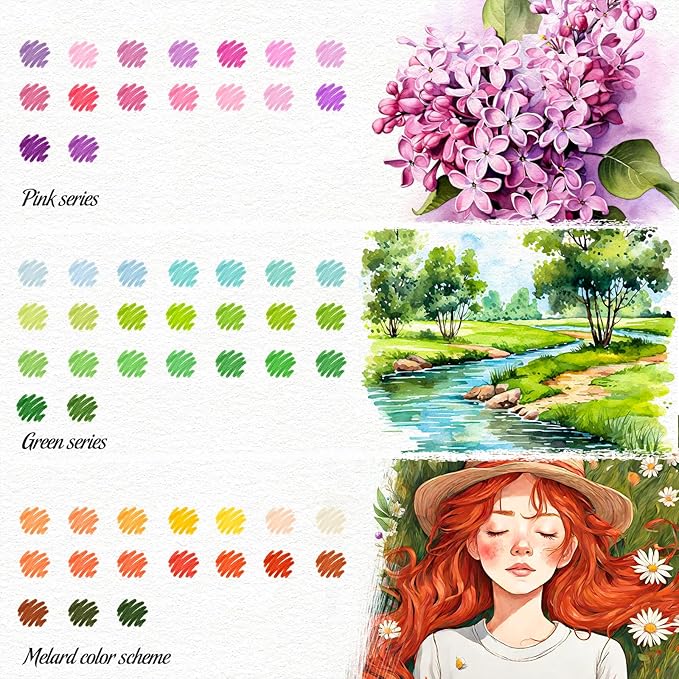 Soucolor Gifts for Teen Girls, Aesthetic Cute Preppy Stuff School Supplies, Teen Girl Gifts, Art Kits for Girls Ages 6-14, 100 Colors Dual Tip (Brush and Fine Point) Markers Pens for Mothers Day Gift