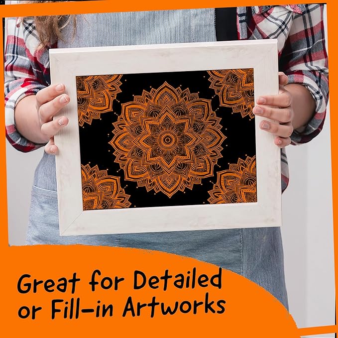 4 Dual Tip Orange Paint Pen Metallic - Fine Tip & Medium Acrylic Paint Markers - Orange Marker for Metal, Wood, Rock Painting, Canvas, Ceramic, Glass, Fabric, Leaf and Plastic - Water-based Ink