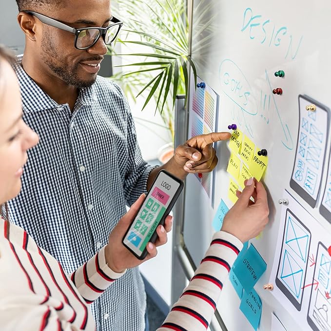 Small Whiteboard Magnets, Tiny Cute Push Pins Neodymium Strong Magnets for Fridge, Gold Kitchen Magnetic Refrigerator for Office, Gadgets, Classroom, Locker Accessories, Pack of 28