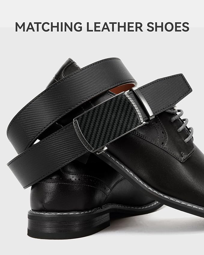 CHAOREN Leather Ratchet Belt Men 2 Pack - Customizable Fit, Effortless Style (35mm)