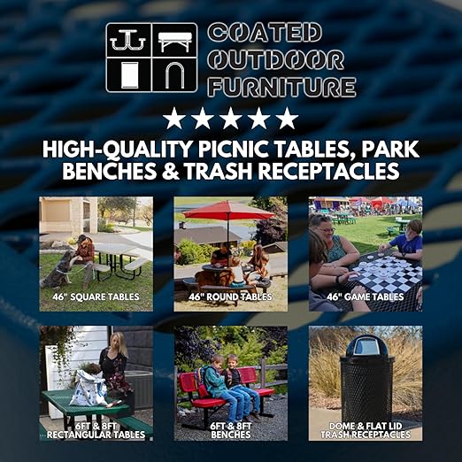 RFT-P-PUR Heavy Duty Round Trash Receptacle with Flat Top, Liner Included, 32 Gallon, Purple, Made in America