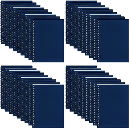 Yahenda 36 Pcs Spiral Notebook Bulk A5 Journal Lined 8.3'' x 5.5'' Writing Composition Paper Small Notepad Subject Notebook for Students Office Business Back to School Supplies (Deep Blue)