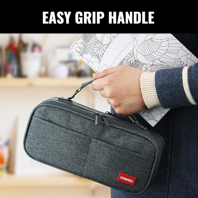 Pencil Case, Large Capacity Pencil Case Organizer; Double Zipper Storage Bag; Big Pencil Pouch for College School Office Teen Girl Boy Men Women Adult