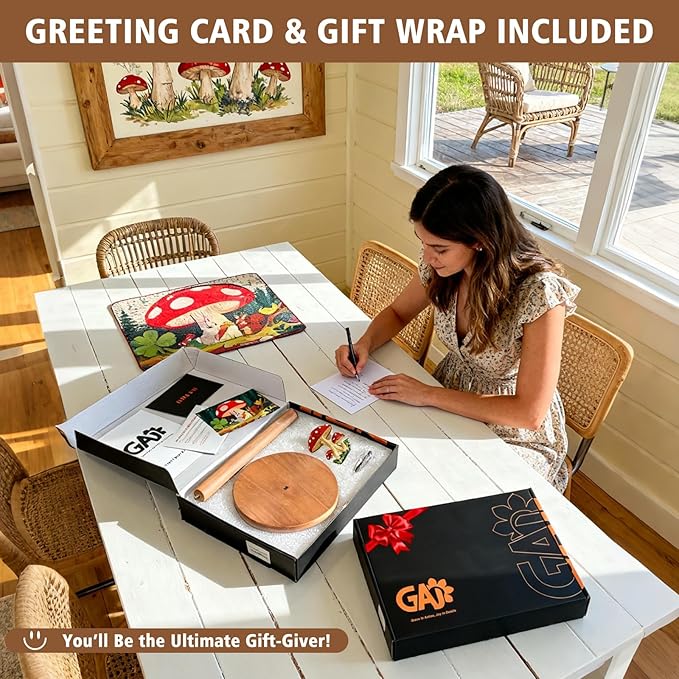 Mushroom Kitchen Decor, Cottage Core Decor, 3D Mushroom Gifts for Women, Cute Wooden Paper Towel Holder, Kitchen Accessories, Housewarming Gifts