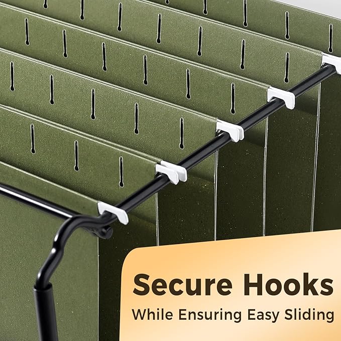 SUNEE Hanging File Folders, 6 Pack Letter Size Hanging File Folders with 1/5-Cut Tabs, Ideal for Home and Office Organization and Papers Classification,Green Colors