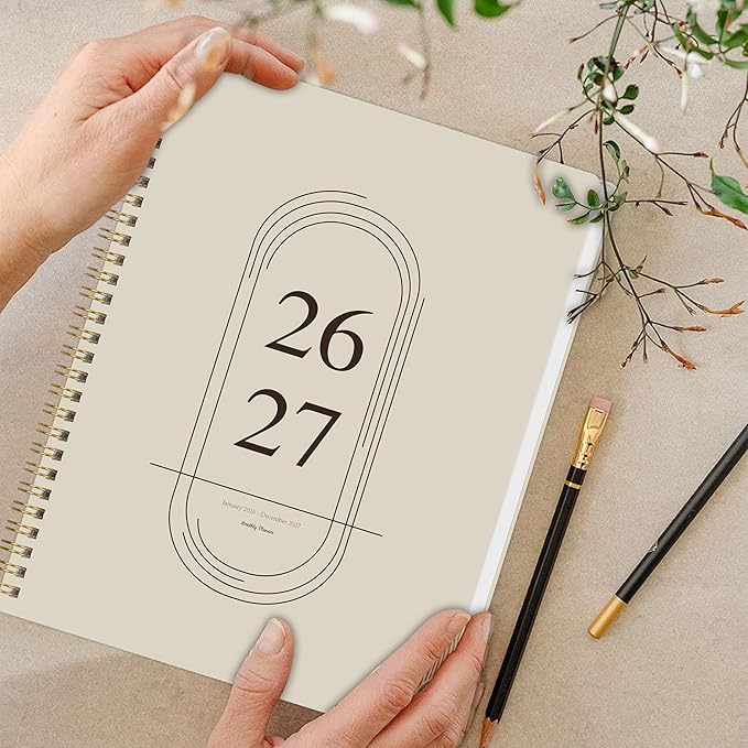 Monthly Planner 2026-2027 - 2 Year Monthly Planner Calendar 2026-2027, Jan. 2026 - Dec. 2027, 7.3" * 9.5", 24 Months Calendar Planner with Note Pages, for Office, School Home Planning - White