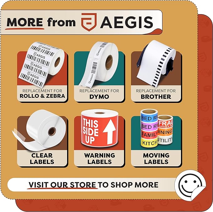 Aegis Adhesives - Compatible Label Replacement for Brother DK-1209 (1.1" X 2.4”) Address & Barcode, Use with QL Label Printers - 12 Rolls + 1 Frame