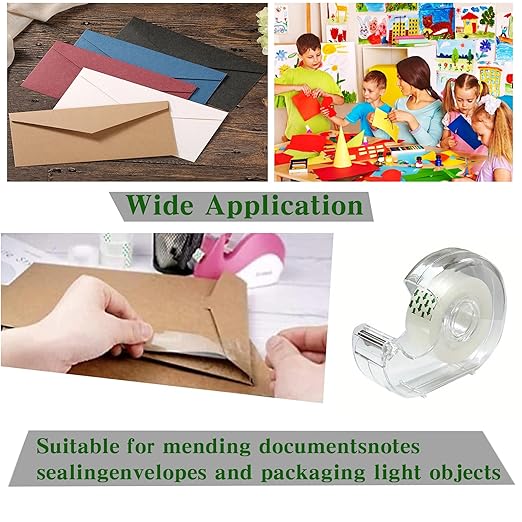 Transparent Tape 24 Rolls Clear Tape Tape Bulk for Office Supplies and School Supplies, Glossy Finish,3/4 in x 720 in 24 Dispensered Rolls