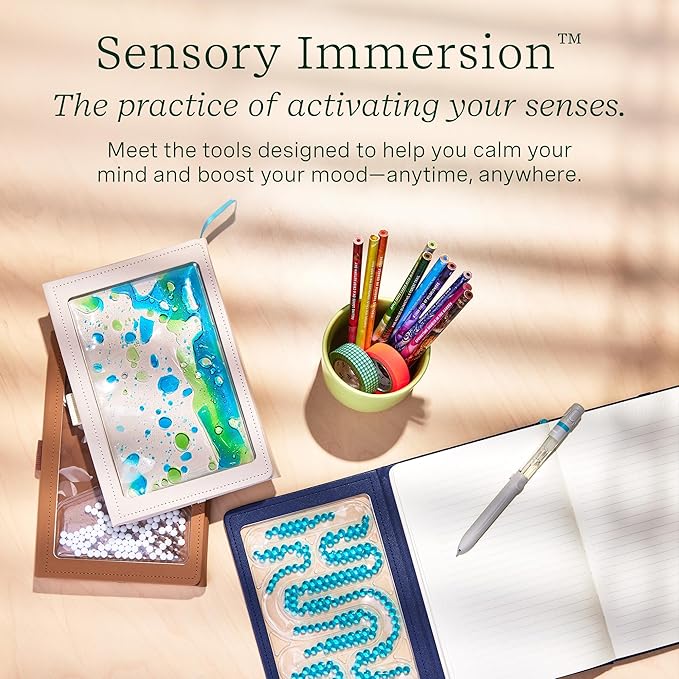 Lifelines Sensory Journal, Assorted 3-Pack Bundle - Fidget Ruled Notebook Journal with Interactive Tactile Cover & Embossed Patterns - 160 Page, Soft Cover Book Writing Journal