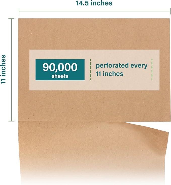 Elementree Brown Packing Paper Sheets for Moving & Shipping - 60-Carton Pallet (90,000 Sheets) - 14.5" x 11" - Sustainable Void Fill Packaging Made in the USA - Kraft Paper Thickness (00919PAL)