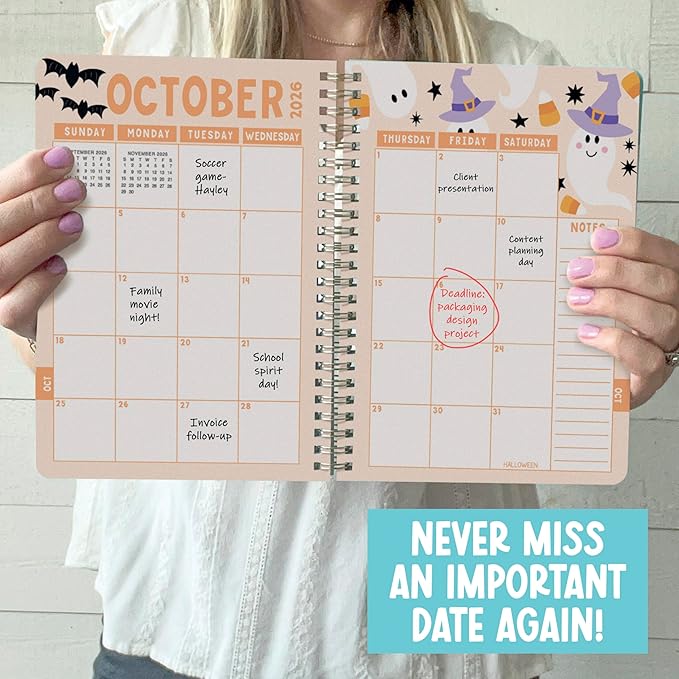 Weekly Appointment Book 2026-2027 - Hourly Appointment Book, Vertical Weekly Planner 2026-2027, Monthly Schedule Books, Teal Daily Planner With Hourly Schedule