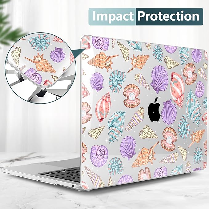 TWOLSKOO Compatible with MacBook Pro 13 inch Case 2023-2016 A2338 M2/M1 A2251 A2289 A2159 A1989 A1706, Plastic Hard Shell Cover & Keyboard Skin & Screen Protector, Colorful Shells