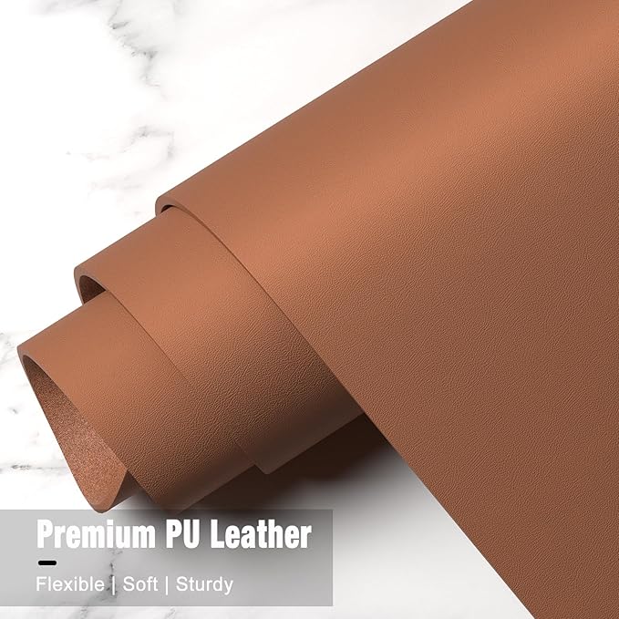 Hsurbtra Desk Pad, 30" x 14" PU Leather Desk Mat, XL Extended Mouse Pad, Waterproof Desktop Blotter Protector, Non-Slip Ultra Thin Large Laptop Keyboard Writing Mat for Office Home, Dark Apricot