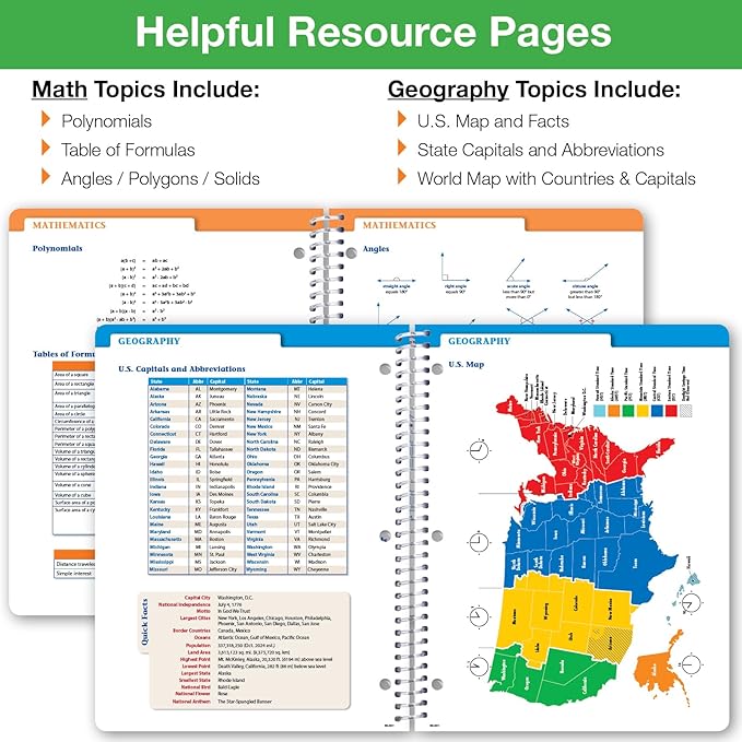 Global Datebooks Dated Middle School or High School Student Planner for Academic Year 2025-2026 Includes Ruler/Bookmark and Planning Stickers (Block Style - 8.5"x11" - Blue Colors)