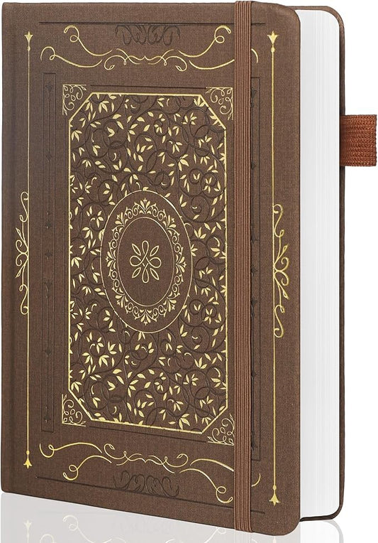 TIEFOSSI Dotted Notebook, 160gsm Thick Paper, Hardcover Dot Grid Journals for Women Men, 192 pages, for Travel, School and Office Use