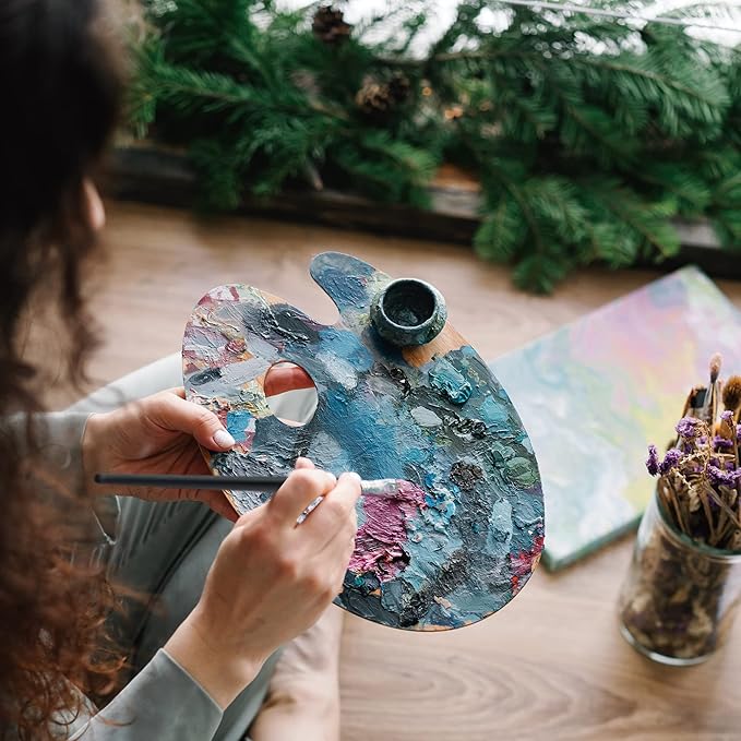 ARTIFY 25-Piece Professional Paint Brush Set – Expert Series Synthetic Nylon Brushes for Acrylic, Oil, Watercolor, Gouache – No Shedding, Canvas Roll Case & Palette Knife, Painter Gifts Art Supplies