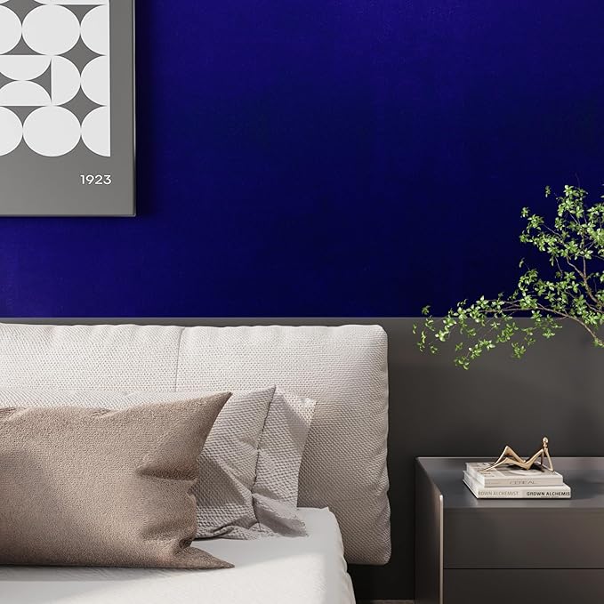 CRE8TIVE Dark Blue Self Adhesive Velvet Drawer Liner for Jewelry Box Colored Velvet Flocking Liner Peel and Stick Wallpaper Fabric Felt Sheets Blue Contact Paper for Bedroom Drawers DIY Crafts 12"x80"