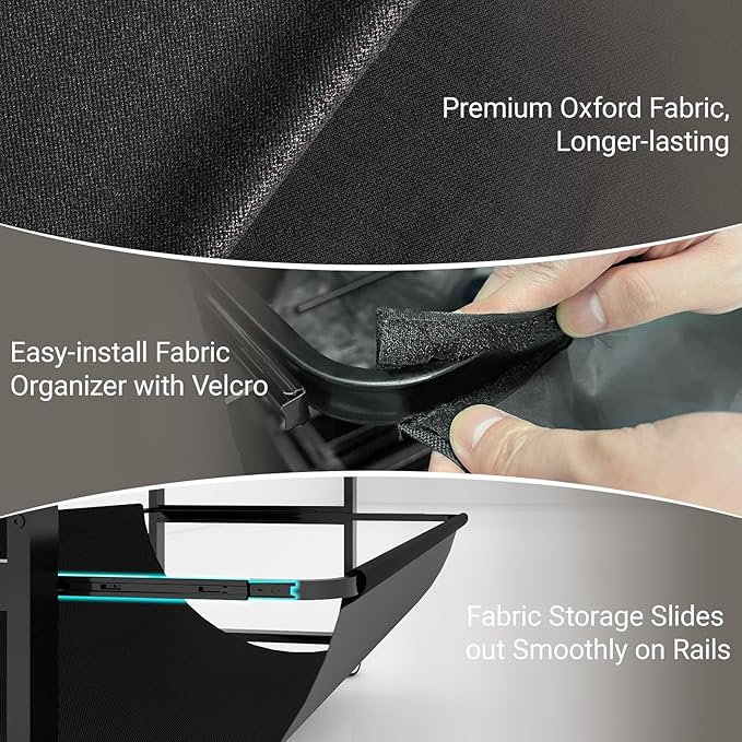 Natwind Wide Format Printer Stand, Plotter Workbench Table with Pull-Out Drafting Storage, Roll Paper Holder, Accessory Drawer, Adjustable Storage Shelf for Plotters and Cutting Machines (Black)