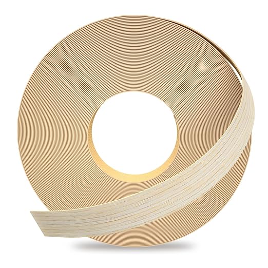 GSCIT Club Oak Edge Banding, 3/4 inch x 250ft roll of Veneer Plywood Edge Banding Preglued Flexible, Wood Tape Banding for Cabinet Repair
