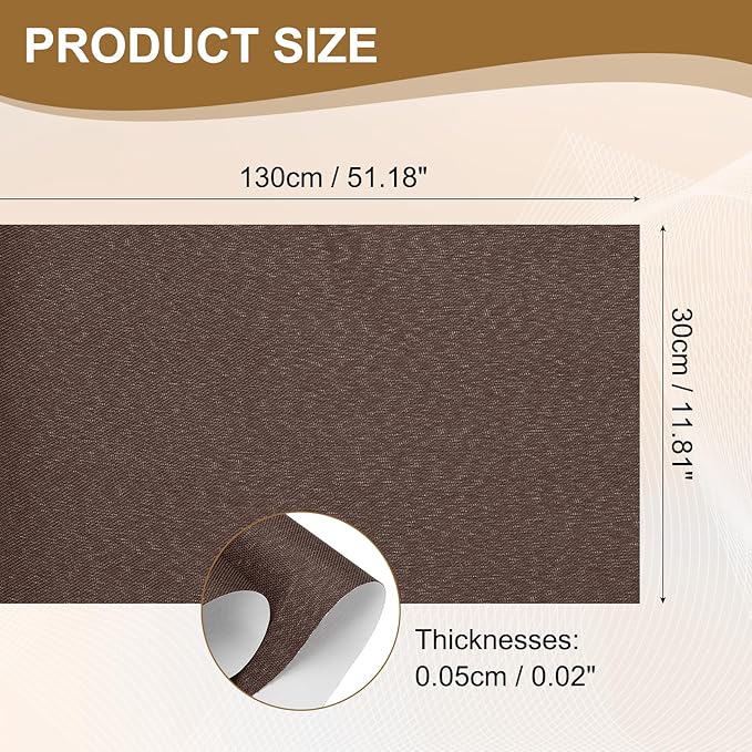 PATIKIL Book Binding Cloth, 51 x 11 Inches Book Cloth for Binding Repairing Fabric Surface Paper Backed Bookbinding Supplies, Dark Brown