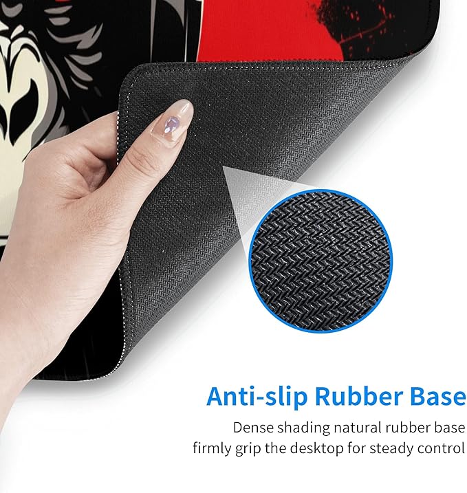 Stylish Gorilla with Headphones Against Themed Mouse Pad 31.5 x 12 Inch, Anti-Slip Rubber Base, Ideal for Computer, Laptop, Office & Home Use