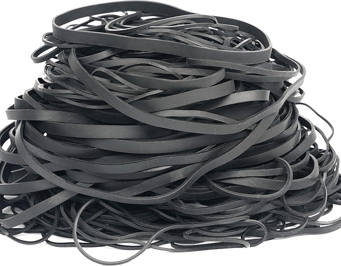 HAIDIBAO-Rubber Bands Assorted Sizes 0.5lbs large rubber bands heavy duty Elastic Bands 4 sizes black rubber band for Office supplies size#69,size#117B,size#8in,size(4-4/5" x 1/16")