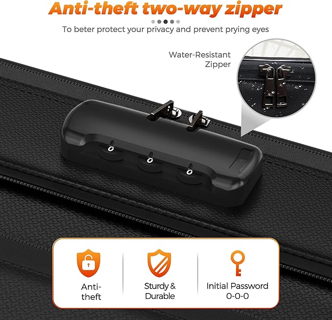 Nacial 5200℉ Fireproof Document Box with Lock, Expandable Document Organizer, Heat Insulated Fireproof Waterproof Box for File Storage, ﻿Portable Sturdy Handle for Important Documents Home Travel