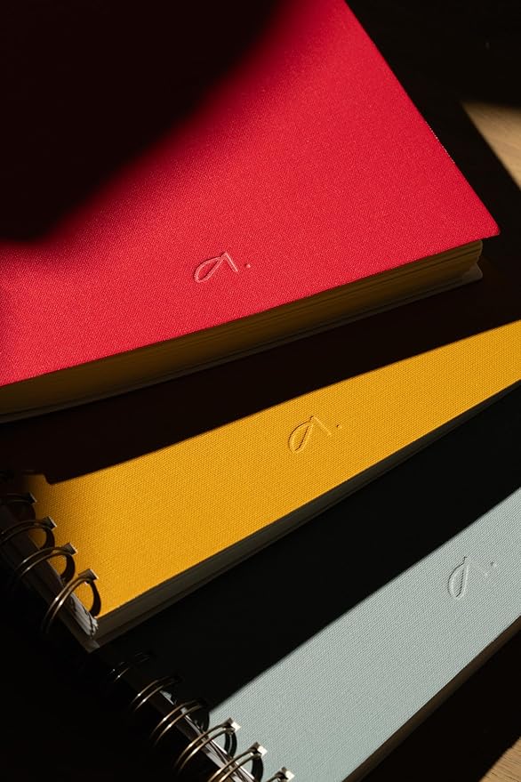 Anecdote Planner 2025 (8.5" x 10") Daily Planner Weekly Monthly Planner - 52 Weeks w/Library Buckram Cover, Brass Spiral - A4 Size Bleed-Resistant Paper – Ink Blue