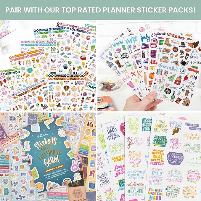 bloom daily planners 2026 Planner (January - December) Calendar Year Organizer - 5.5” x 8.25” - Weekly & Monthly Agenda Book with Stickers & Bookmark - Wildflower Mountainside