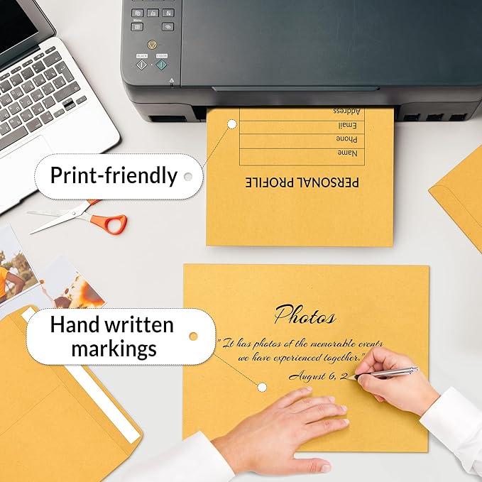 SUNEE 9x12 Envelopes Self-Seal Catalog Mailing Envelopes -100 Count, Ultra Strong Quick-Seal, 9x12 inch Brown Kraft Manila Envelopes Security Envelopes