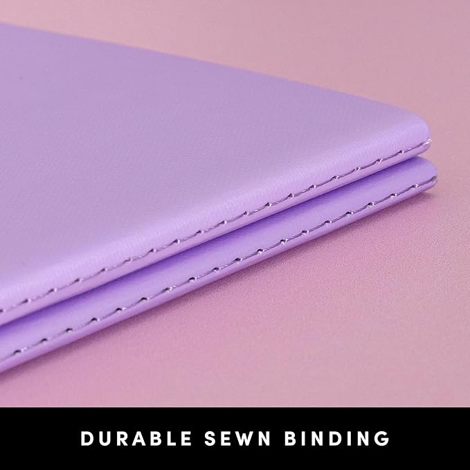 PAPERAGE Soft Cover Lined Journal Notebook, 2 Pack, (Burgundy), 100 Pages, Large 7.5 inches x 9.5 inches, College Ruled, Ideal for Note Taking & Travel Journal