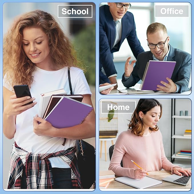 Ndsox 100 Pack 12 Mil Binding Presentation Covers Sand-Textured Polycover Report Covers for Letter Size Document Binding, Business Proposals, 8-1/2 x 11 Inches, Un-Punched, Square Corners, Deep Purple