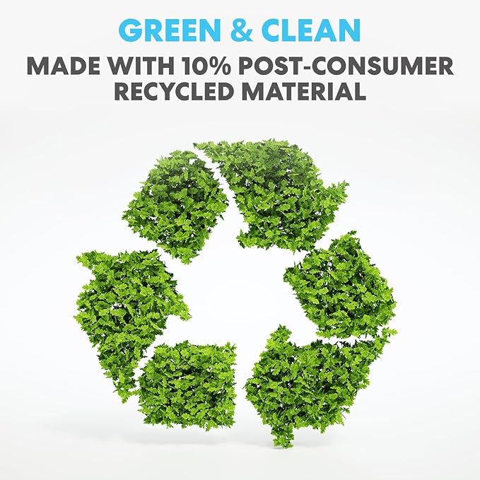 SIMPLI-MAGIC 17 Gallon Drawstring Trash Bags, 120 Pack – Tall Kitchen Garbage Bags, Custom Made with Premium Materials (White)