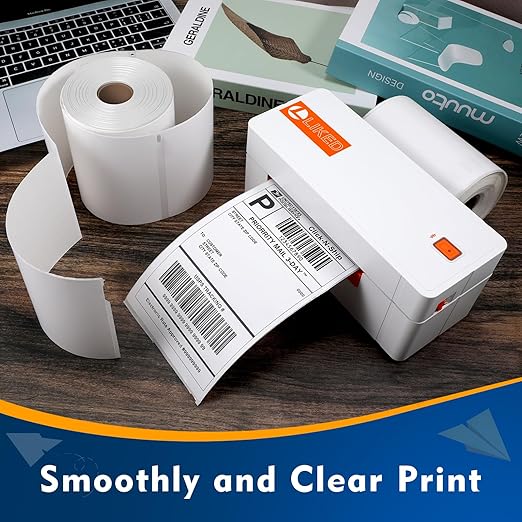 L LIKED 30 Rolls Compatible with Dymo 1744907 Internet Postage Labels 4" x 6" Shipping Labels Compatible with Rollo, DYMO 4XL & Zebra Desktop Printers (220 Labels Per Roll)