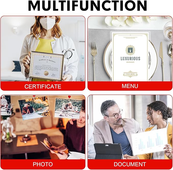 Laminating Sheets, 200 Pack Clear Thermal Laminating Plastic Paper Laminator Sheets, 9 x 11.5-Inch, 5mil, Ideal Office or School Supplies