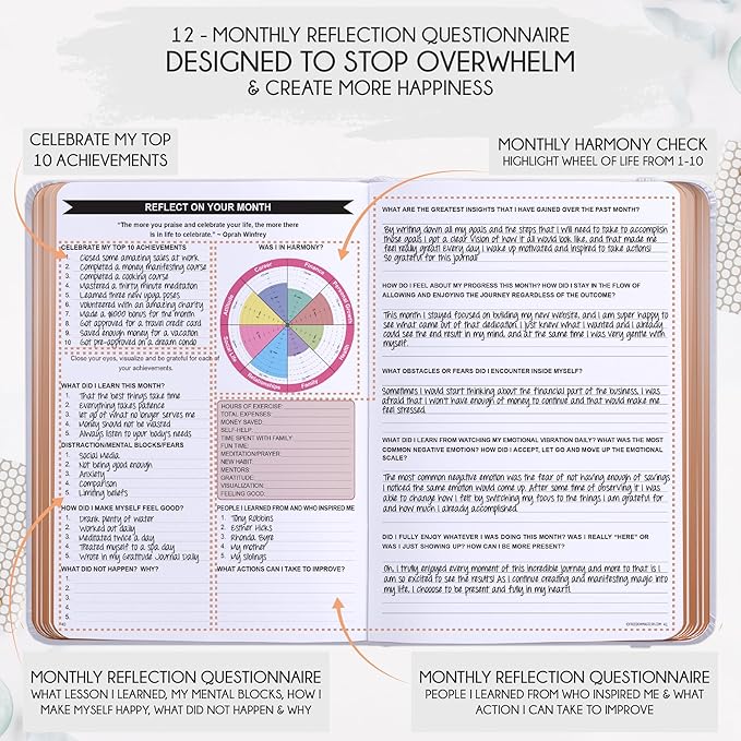 2026 Planner Weekly and Monthly | Law of Attraction Planner with Panduo App | A 12 Month Journey for Productivity, Gratitude & Goal Setting | Includes Foldable Vision Board, Gift Box & Stickers