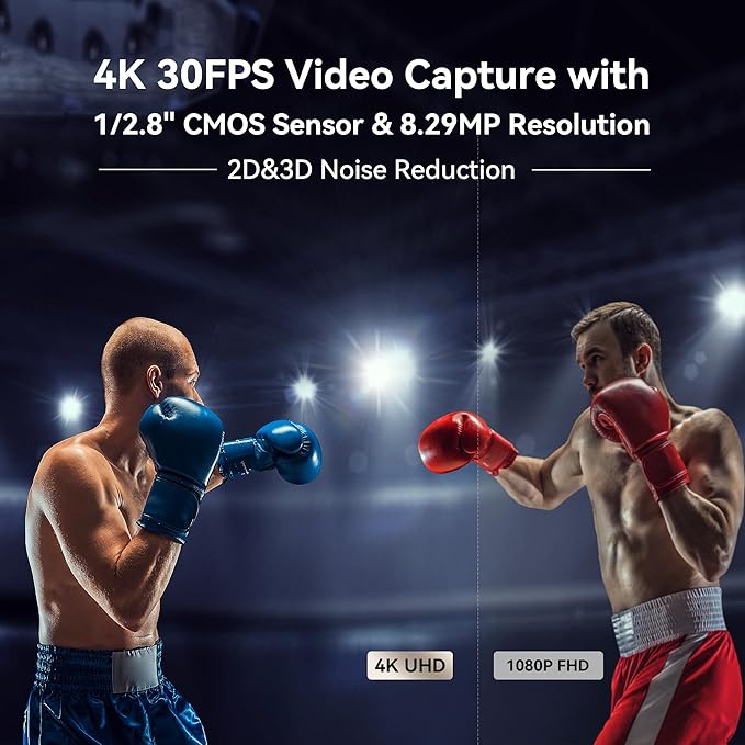 Tenveo 4K NDI PTZ Camera AI Humanoid & Face Auto-Tracking, HDMI/LAN/USB3.0 PoE PTZ Camera 20X Optical Zoom IP Live Streaming, for Church Services Worship Video Conference Live Streaming YouTube OBS