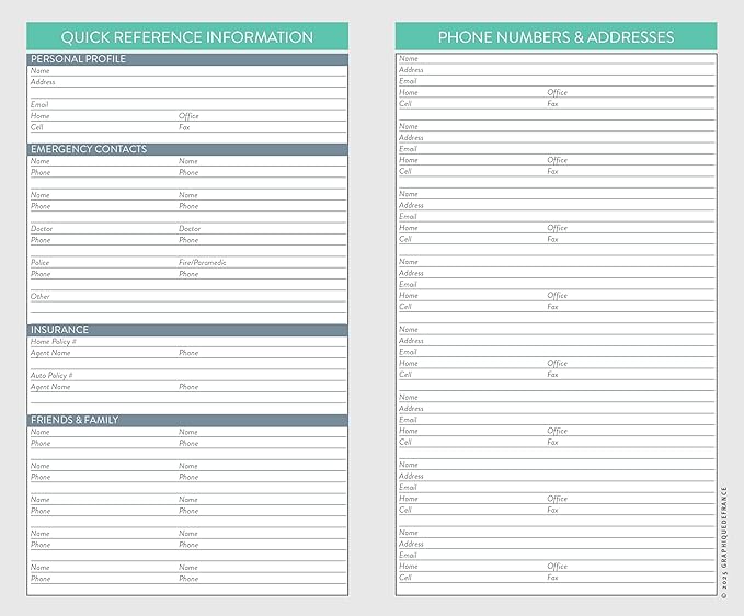 Graphique 2 Year Pocket Planner | 29 Month Organizer, Aug. 2025 – Dec. 2027 | Monthly Calendar & Notes Spreads | Marked Holidays | Florentine | 3.75” x 6"