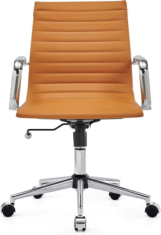 Chair, Desk Computer Chair ，with Armrests ，Ergonomic Office Chair for Home and Office, 17.32 x 22.83 x 35.43 inches, Multiple Colors (Terracotta)