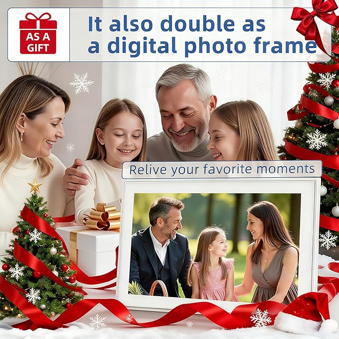 21.5 Inch Digital Calendar, Electronic Chore Chart, Smart Weekly and Monthly Planner 1920 * 1080P IPS Touchscreen Wall and Desk Calendar for Family Schedules, White