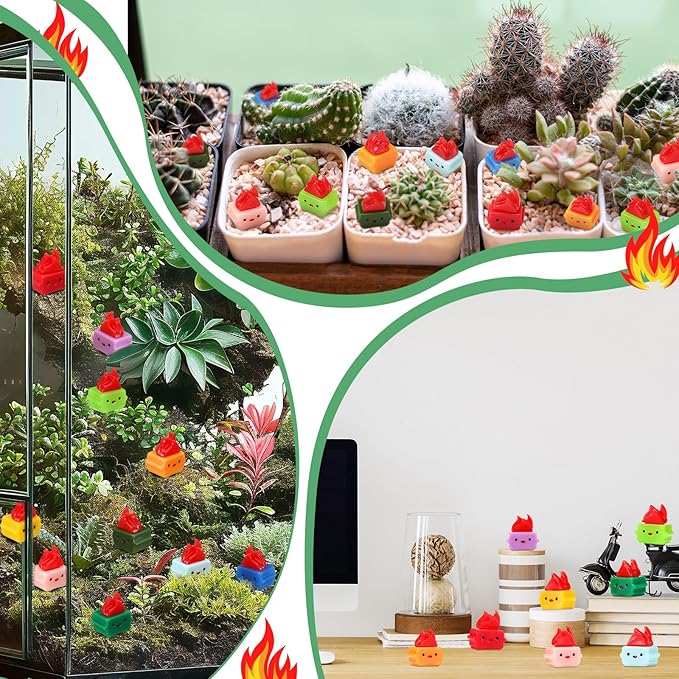 100 Pcs Mini Dumpster Fire Ornament Halloween Employee Appreciation Gifts Bulk Funny Thank You Gifts Resin Dumpster Figurines Desk Accessories for Team Coworkers Teacher (Bright Colors)