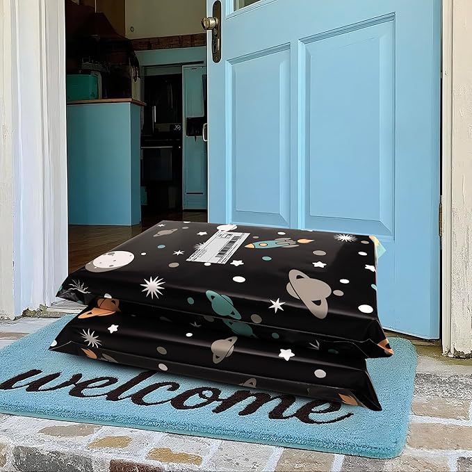 Planets Poly Mailer 6x9 Inch 100 Pcs, Waterproof Shipping Bags for Clothing, Tear-Resistant Mailier Bags, Strong Mailing Bags with Self-Seal